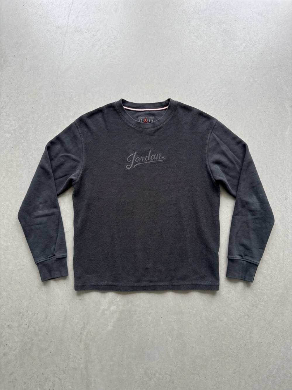Jordan Black Crewneck Sweatshirt with Script Logo